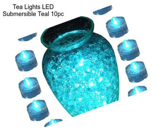 Tea Lights LED Submersible Teal 10pc