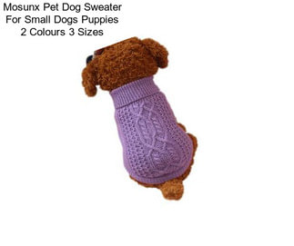 Mosunx Pet Dog Sweater For Small Dogs Puppies 2 Colours 3 Sizes