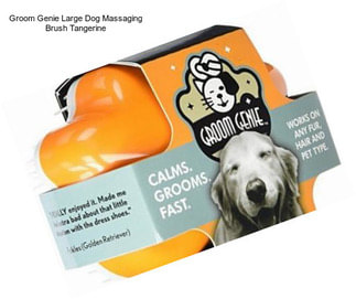 Groom Genie Large Dog Massaging Brush Tangerine