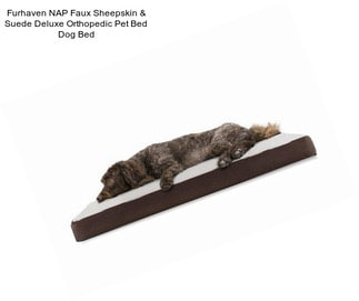 Furhaven NAP Faux Sheepskin & Suede Deluxe Orthopedic Pet Bed Dog Bed