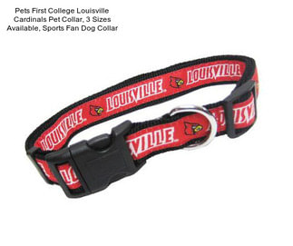 Pets First College Louisville Cardinals Pet Collar, 3 Sizes Available, Sports Fan Dog Collar