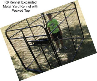 K9 Kennel Expanded Metal Yard Kennel with Peaked Top