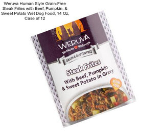 Weruva Human Style Grain-Free Steak Frites with Beef, Pumpkin, & Sweet Potato Wet Dog Food, 14 Oz, Case of 12