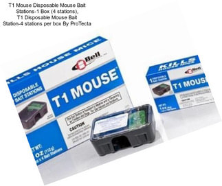 T1 Mouse Disposable Mouse Bait Stations-1 Box (4 stations), T1 Disposable Mouse Bait Station-4 stations per box By ProTecta