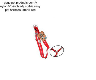 Gogo pet products comfy nylon 5/8-inch adjustable easy pet harness, small, red