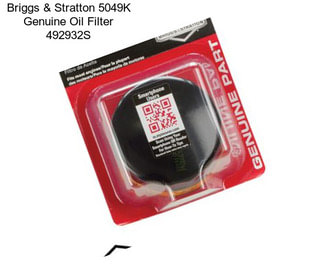 Briggs & Stratton 5049K Genuine Oil Filter 492932S