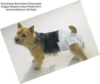 Dog Diaper Bulk Packs Disposable Doggie Diapers Helps Protect from Soiling !(Medium 20 Pack)