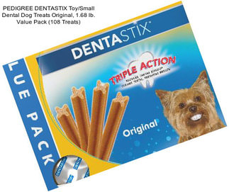 PEDIGREE DENTASTIX Toy/Small Dental Dog Treats Original, 1.68 lb. Value Pack (108 Treats)