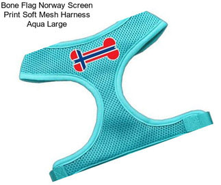 Bone Flag Norway Screen Print Soft Mesh Harness Aqua Large