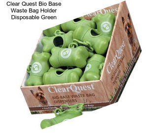 Clear Quest Bio Base Waste Bag Holder Disposable Green