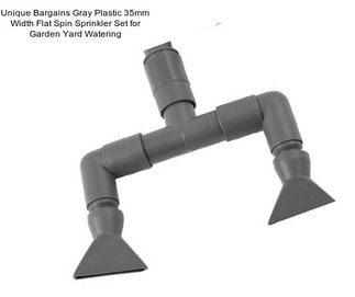 Unique Bargains Gray Plastic 35mm Width Flat Spin Sprinkler Set for Garden Yard Watering