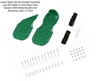 Lawn Spike Shoes Aerator Sandals Lets Air Water In Soil Grass Sod Garden With Metal Buckles for Aerating Lawn or Yard