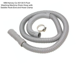 WM Harvey Co 93130 5 Foot Washing Machine Drain Hose with Saddle Hook End and Hose Clamp