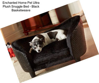 Enchanted Home Pet Ultra Plush Snuggle Bed - Black Basketweave