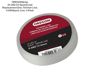 OREGON® 24-280-03 SpeedLoad Replacement Disc Trimmer Line, 0.080" Line, 3-Pack