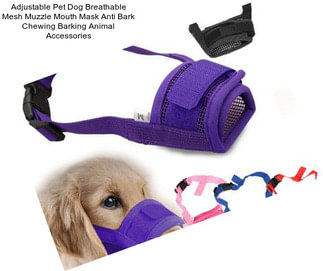 Adjustable Pet Dog Breathable Mesh Muzzle Mouth Mask Anti Bark Chewing Barking Animal Accessories
