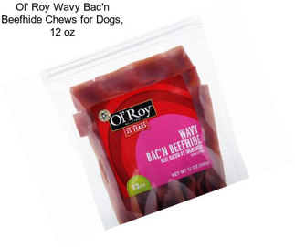 Ol\' Roy Wavy Bac\'n Beefhide Chews for Dogs, 12 oz