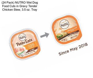 (24 Pack) NUTRO Wet Dog Food Cuts in Gravy Tender Chicken Stew, 3.5 oz. Tray