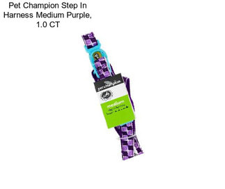Pet Champion Step In Harness Medium Purple, 1.0 CT