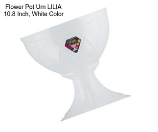 Flower Pot Urn LILIA 10.8 Inch, White Color