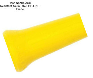 Hose Nozzle,Acid Resistant,1/4 In,PK4 LOC-LINE 45404