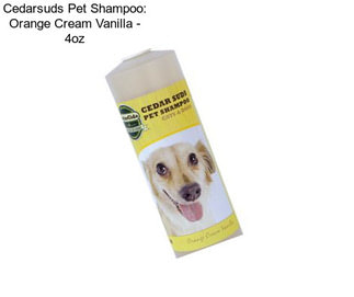 Cedarsuds Pet Shampoo: Orange Cream Vanilla - 4oz