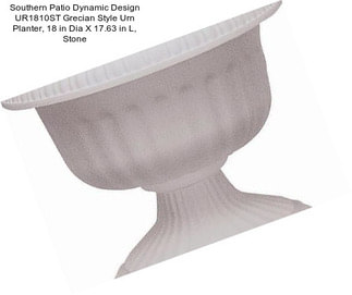 Southern Patio Dynamic Design UR1810ST Grecian Style Urn Planter, 18 in Dia X 17.63 in L, Stone