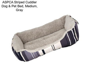 ASPCA Striped Cuddler Dog & Pet Bed, Medium, Gray