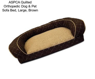 ASPCA Quilted Orthopedic Dog & Pet Sofa Bed, Large, Brown