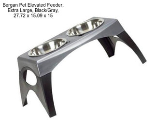 Bergan Pet Elevated Feeder, Extra Large, Black/Gray, 27.72\