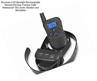 Excelvan LCD Backlight Rechargeable Remote Pet Dog Training Collar Waterproof 100 Levels Vibration and Stimulation