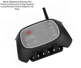 Black Waterproof Wireless Pet Fence Containment 2 Dog Systems Long Remote Control Distance US Plug