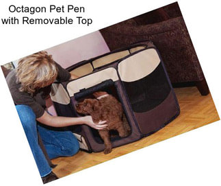 Octagon Pet Pen with Removable Top