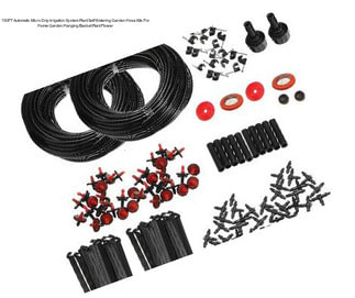 150FT Automatic Micro Drip Irrigation System Plant Self Watering Garden Hose Kits For Home Garden Hanging Basket Plant Flower
