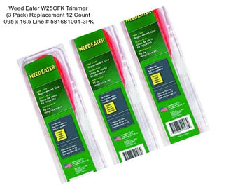 Weed Eater W25CFK Trimmer (3 Pack) Replacement 12 Count .095\