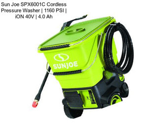 Sun Joe SPX6001C Cordless Pressure Washer | 1160 PSI | iON 40V | 4.0 Ah