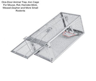 One-Door Animal Trap, Iron Cage For Mouse, Rat, Hamster,Mole, Weasel,Gopher and More Small Rodents