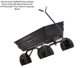 Gorilla Carts GOR4PS Poly Garden Dump Cart with Steel Frame and 10\