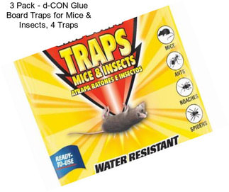 3 Pack - d-CON Glue Board Traps for Mice & Insects, 4 Traps