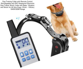 Dog Training Collar with Remote Control, Rechargeable and IP67 Waterproof Electronic Dog Trainer Shock Collar with Beep, Vibration, and Shock for All Size Dogs (10Lbs - 100Lbs), 1640ft/500M Range