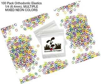 100 Pack Orthodontic Elastics 1/4\