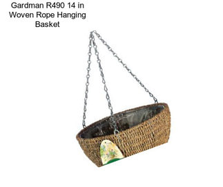 Gardman R490 14 in Woven Rope Hanging Basket