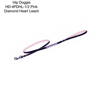 Hip Doggie HD-4PDHL-1/2 Pink Diamond Heart Leash