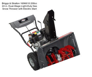 Briggs & Stratton 1696610 208cc 24 in. Dual-Stage Light-Duty Gas Snow Thrower with Electric Start