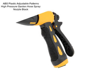 ABS Plastic Adjustable Patterns High Pressure Garden Hose Spray Nozzle Black