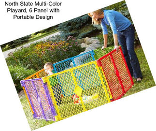 North State Multi-Color Playard, 6 Panel with Portable Design