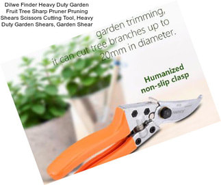 Dilwe Finder Heavy Duty Garden Fruit Tree Sharp Pruner Pruning Shears Scissors Cutting Tool, Heavy Duty Garden Shears, Garden Shear