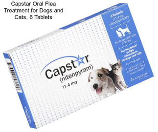 Capstar Oral Flea Treatment for Dogs and Cats, 6 Tablets