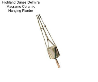 Highland Dunes Delmira Macrame Ceramic Hanging Planter