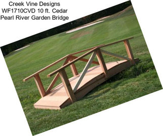 Creek Vine Designs WF1710CVD 10 ft. Cedar Pearl River Garden Bridge